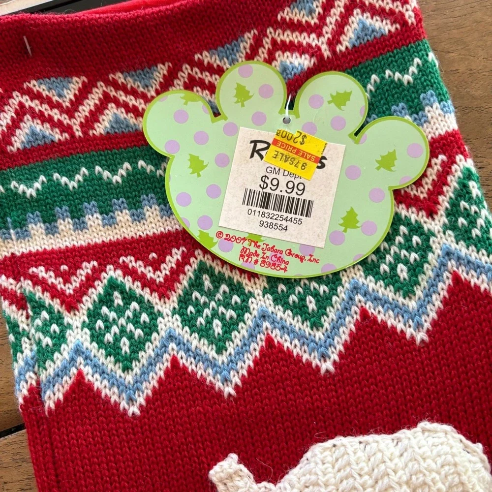 Red Knit Pet Cat Christmas Stocking Paw Shape Crochet Mouse The‎ Jabara Group